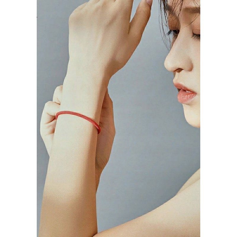 Czerwona bransoletka modułowa charms srebro 925