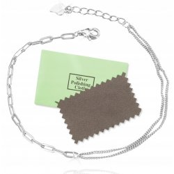 Srebrna bransoletka rodowana podwójna