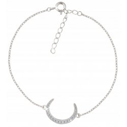 Bransoletka rodowana srebrna 925 księżyc prezent
