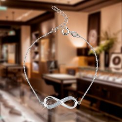 Bransoletka celebrytka srebrna 925 nieskończoność