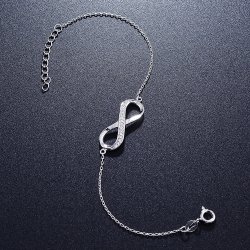 Bransoletka celebrytka srebrna 925 nieskończoność