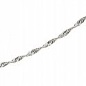 Srebrny łańcuszek 40 cm srebro singapur łańcuszek damski srebro próba 925
