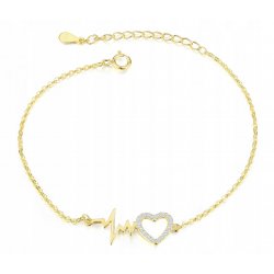 Srebrna bransoletka damska pozłacana bransoletka linia życia srebro próba 925