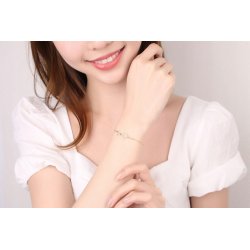 Srebrna bransoletka damska pozłacana bransoletka linia życia srebro próba 925