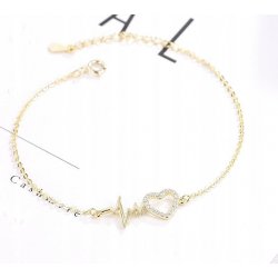 Srebrna bransoletka damska pozłacana bransoletka linia życia srebro próba 925