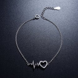 Bransoletka srebrna damska bransoletka celebrytka linia życia srebro 925