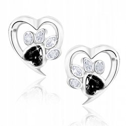 Kolczyki łapki srebro 925 wkrętki rodowane