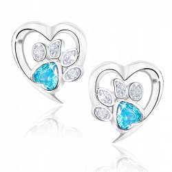 Kolczyki łapki srebro 925 wkrętki rodowane