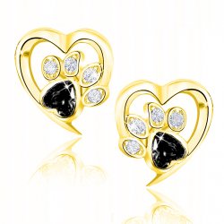 Srebrne kolczyki łapki pozłacane srebro 925 wkrętki rodowane