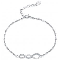 Bransoletka srebrna damska celebrytka serce srebro próba 925 regulowana