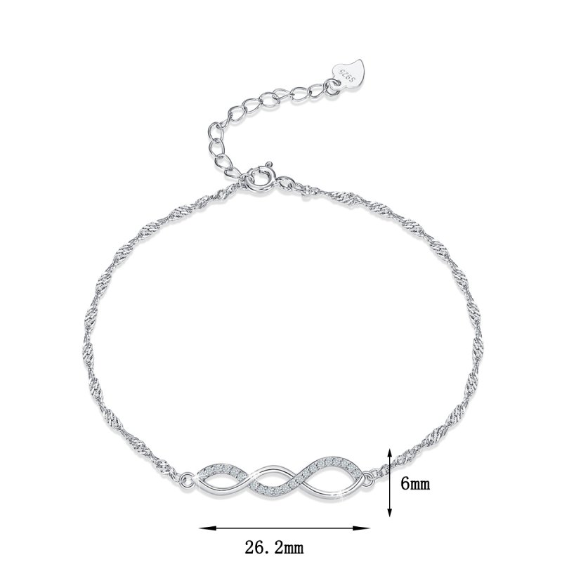 Bransoletka srebrna damska celebrytka serce srebro próba 925 regulowana