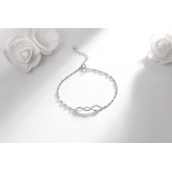 Bransoletka srebrna damska celebrytka serce srebro próba 925 regulowana