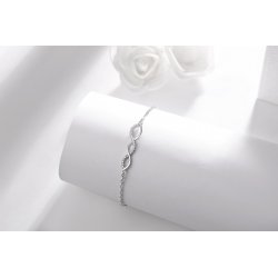 Bransoletka srebrna damska celebrytka serce srebro próba 925 regulowana