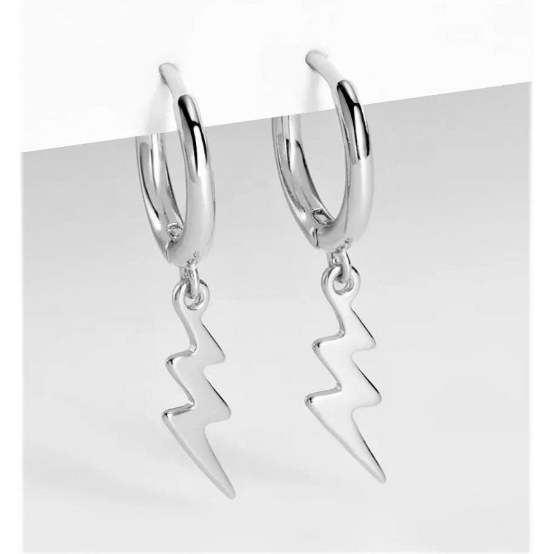 Kolczyki kolczyki wiszące błyskawica piorun 925