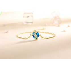 Bransoletka srebrna damska celebrytka srebro pozłacane 925