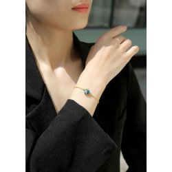 Bransoletka srebrna damska celebrytka srebro pozłacane 925