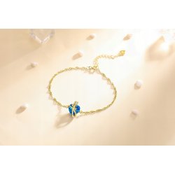 Bransoletka srebrna damska celebrytka srebro pozłacane 925