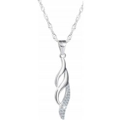 Srebrny naszyjnik zawieszka rodowany dla kobiety