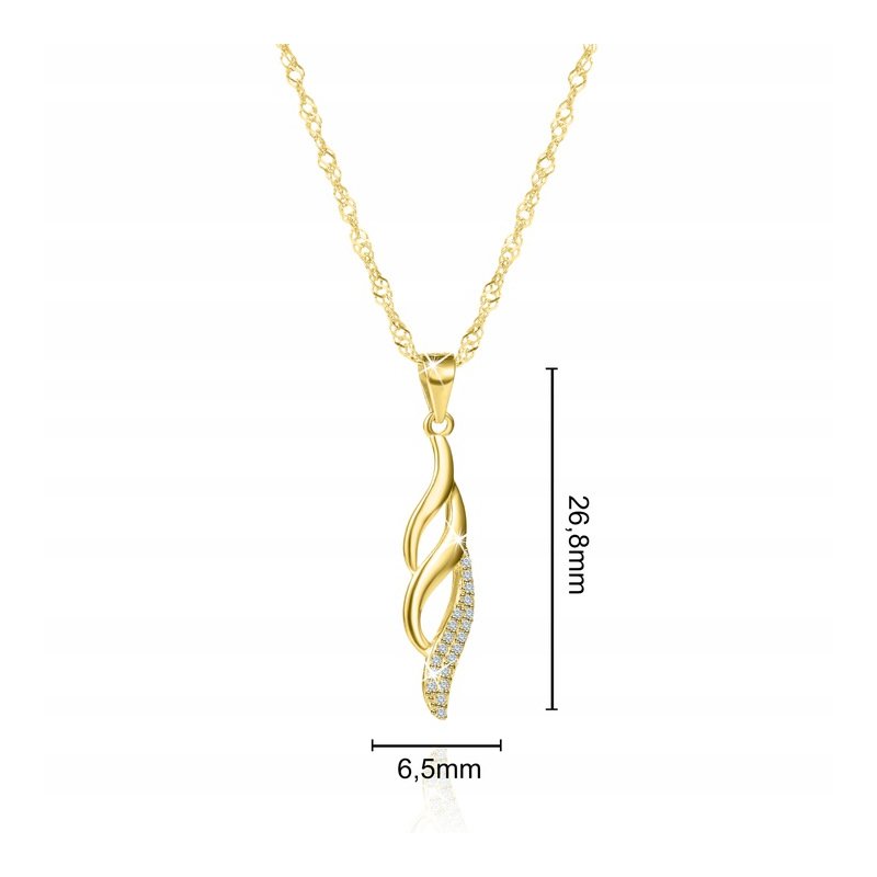 Komplet biżuterii srebrnej skrzydła srebro pozłacane 925