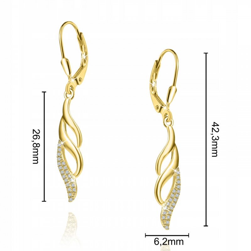 Komplet biżuterii srebrnej skrzydła srebro pozłacane 925