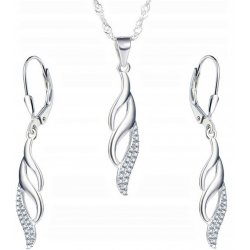 Komplet biżuterii srebrnej skrzydła srebro 925
