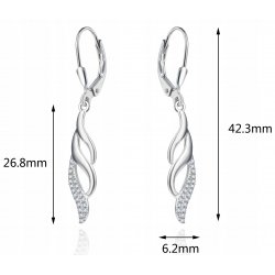 Komplet biżuterii srebrnej skrzydła srebro 925