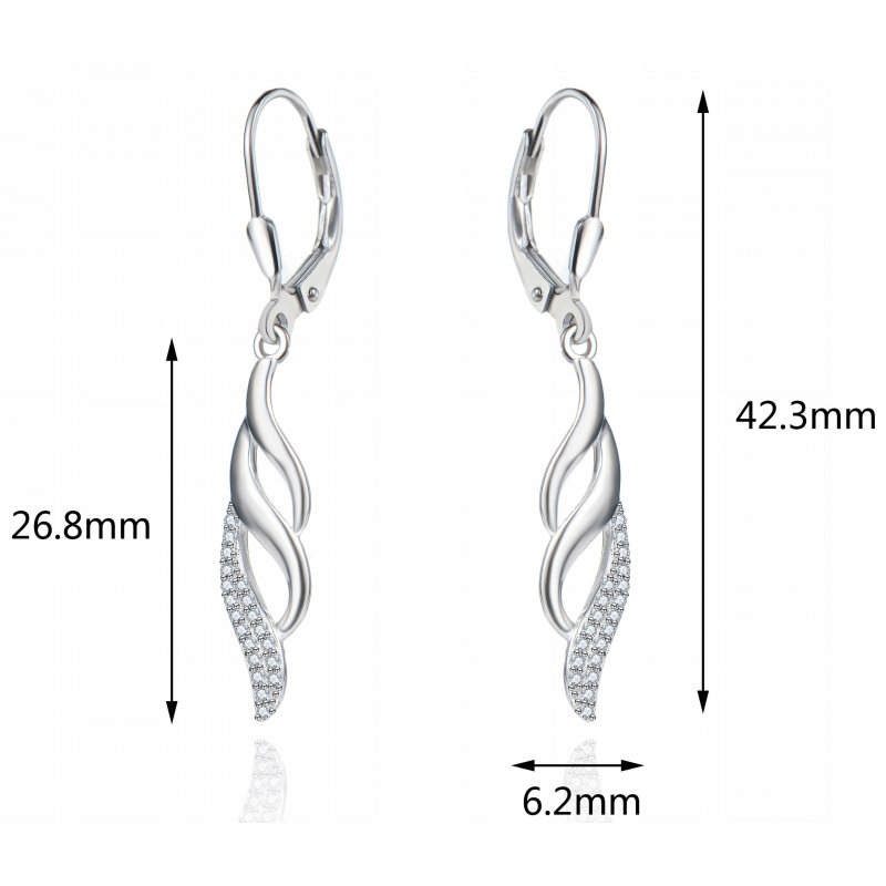 Komplet biżuterii srebrnej skrzydła srebro 925