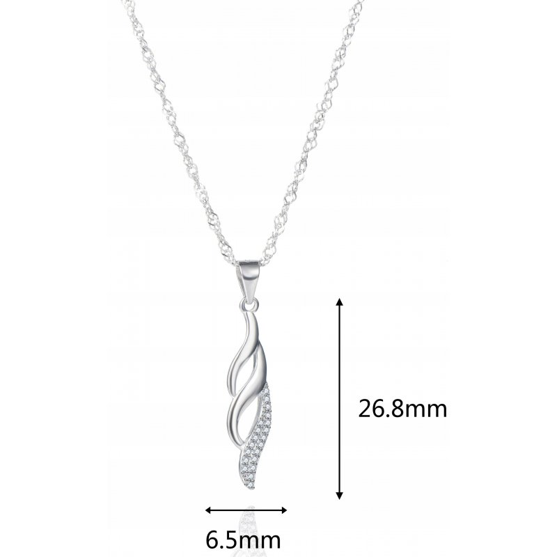 Komplet biżuterii srebrnej skrzydła srebro 925