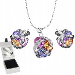 Komplet biżuterii srebrnej multicolor