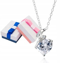 Naszyjnik srebrny 925 serce piorun dla kobiety