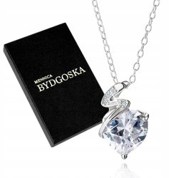 Naszyjnik srebrny 925 serce piorun dla kobiety