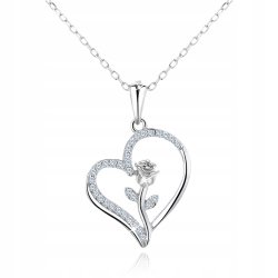 Naszyjnik srebrny łańcuszek damski z zawieszka srebro próba 925 oryginalny