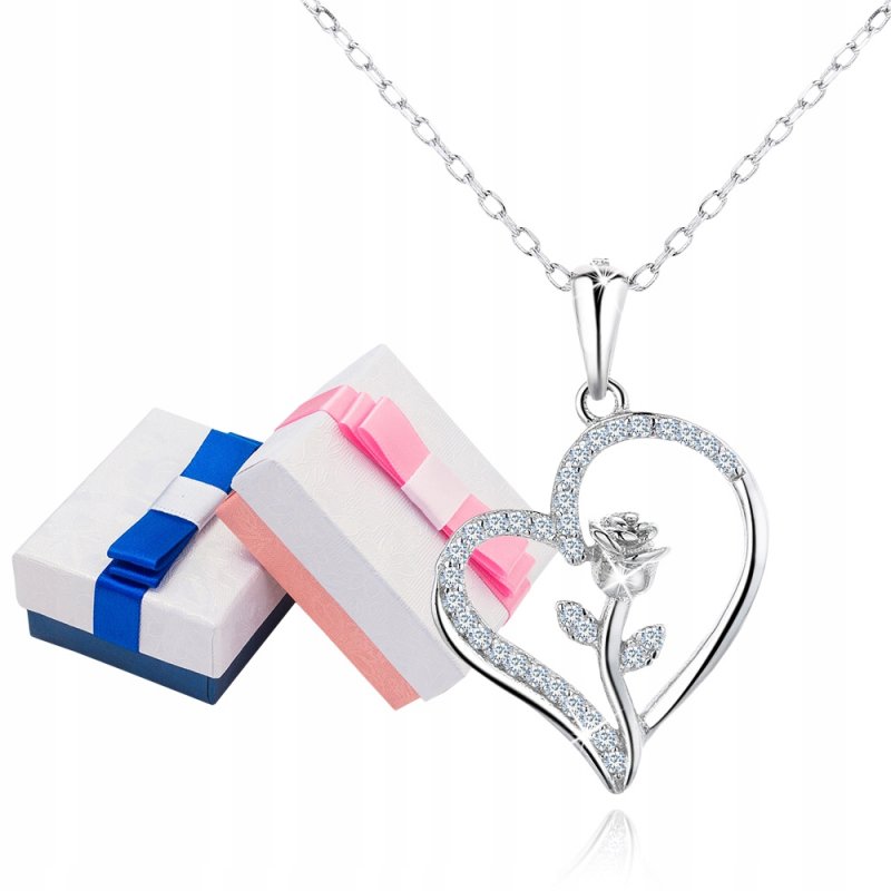 Naszyjnik srebrny łańcuszek damski z zawieszka srebro próba 925 oryginalny