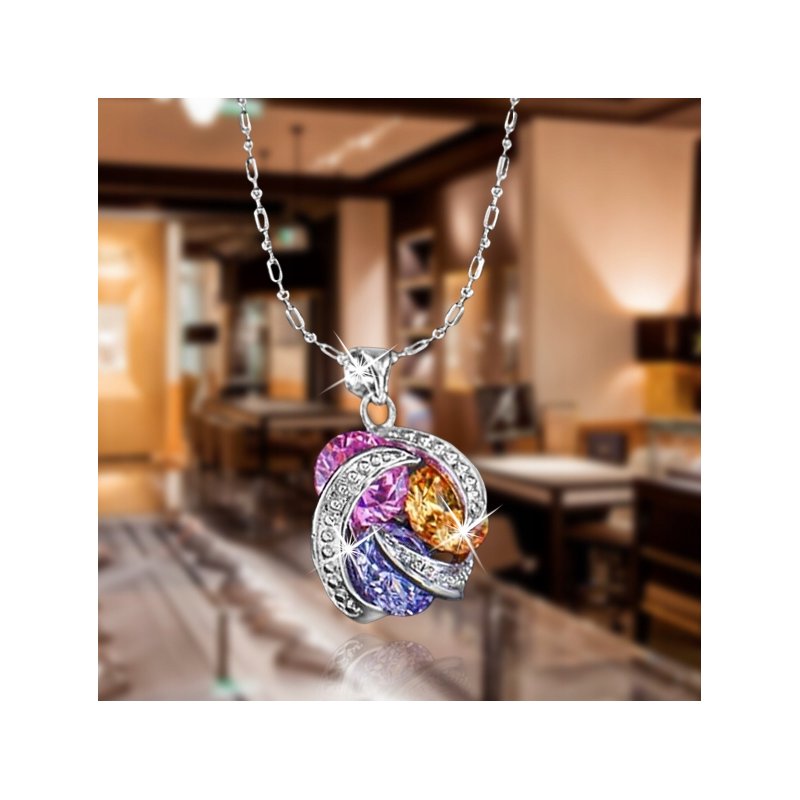 Naszyjnik srebrny rodowany łańcuszek z zawieszką