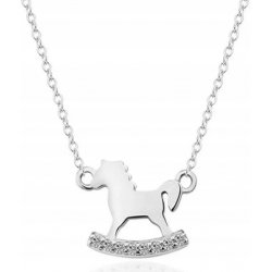 Naszyjnik srebrny 925 celebrytka konik rodowana