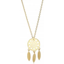 Naszyjnik celebrytka srebrny 925 łapacz snów pozłacany