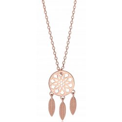 Naszyjnik celebrytka srebrny 925 łapacz snów różowe złoto