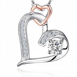 Srebrny naszyjnik serce srebro 925 dla dziewczyny