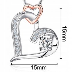 Srebrny naszyjnik serce srebro 925 dla dziewczyny