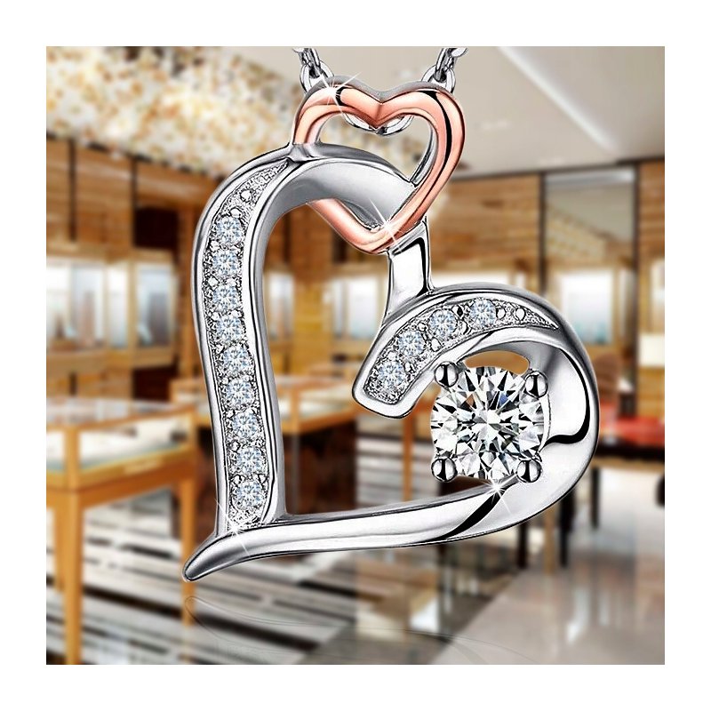 Srebrny naszyjnik serce srebro 925 dla dziewczyny