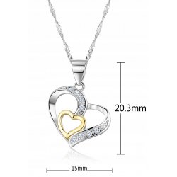 Naszyjnik serce srebro 925 celebrytka dla kobiety