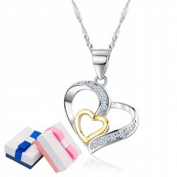 Naszyjnik serce srebro 925 celebrytka dla kobiety