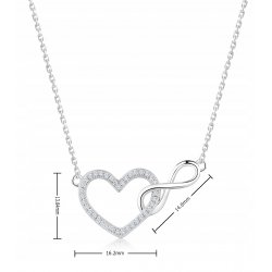 Naszyjnik srebrny łańcuszek damski nieskończoność celebrytka srebro 925