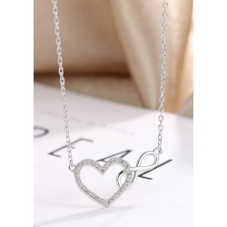 Naszyjnik srebrny łańcuszek damski nieskończoność celebrytka srebro 925
