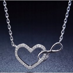 Naszyjnik srebrny łańcuszek damski nieskończoność celebrytka srebro 925
