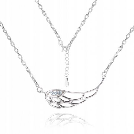 Naszyjnik srebrny celebrytka skrzydła srebro 925