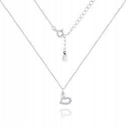 Naszyjnik srebrny serce srebro 925 dla niej - idealny elegancki prezent