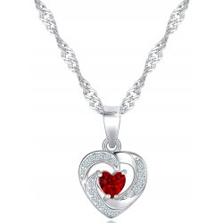 Naszyjnik srebrny 925 łańcuszek z zawieszką serce naszyjnik srebro damski