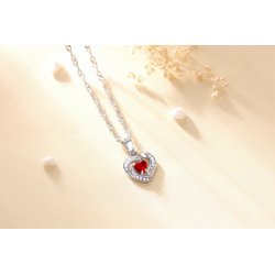 Naszyjnik srebrny 925 łańcuszek z zawieszką serce naszyjnik srebro damski