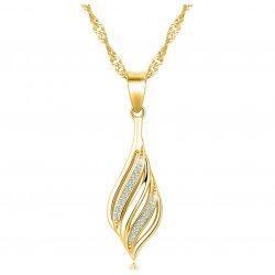 Naszyjnik srebrny łańcuszek damski zawieszka srebro pozłacane 925